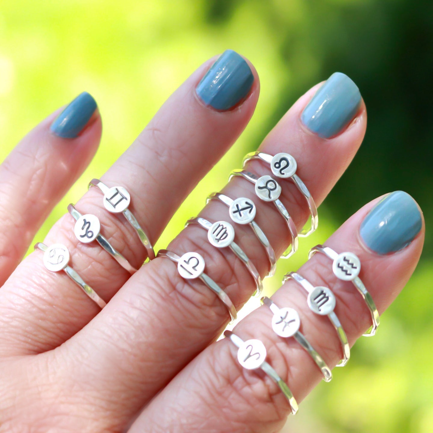 Zodiac Symbol Rings-Womens-LittleGreenRoomJewelry-LittleGreenRoomJewelry